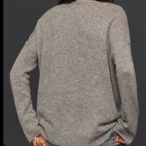 Maeve by anthropolgie gray cashmere relaxed sweater NWT